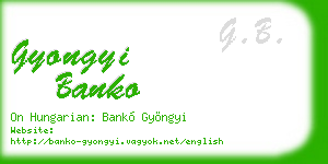 gyongyi banko business card
